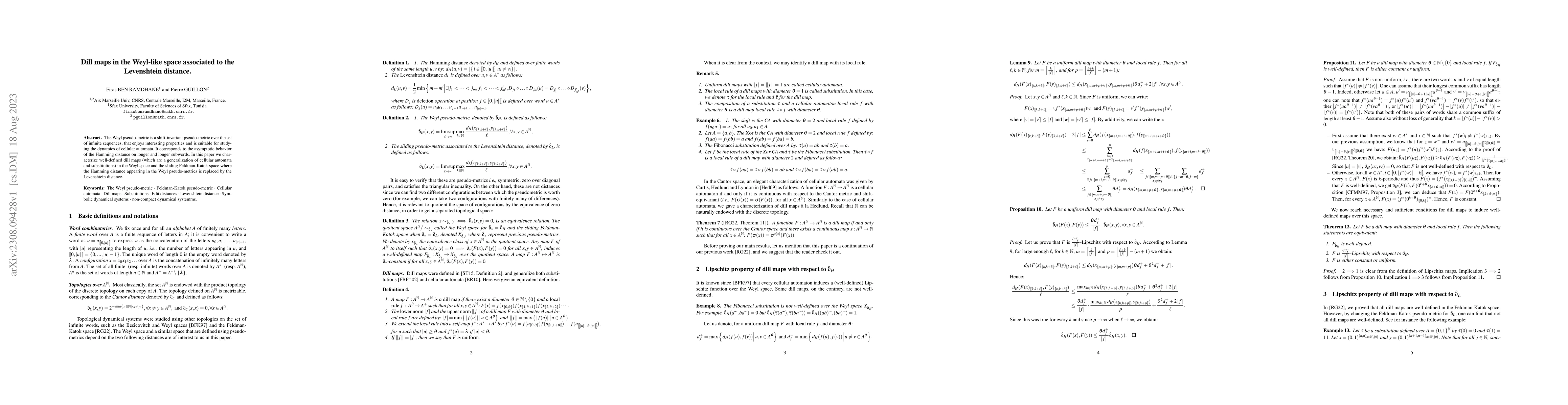 Thumbnail for Dill maps in the Weyl-like space associated to the Levenshtein distance