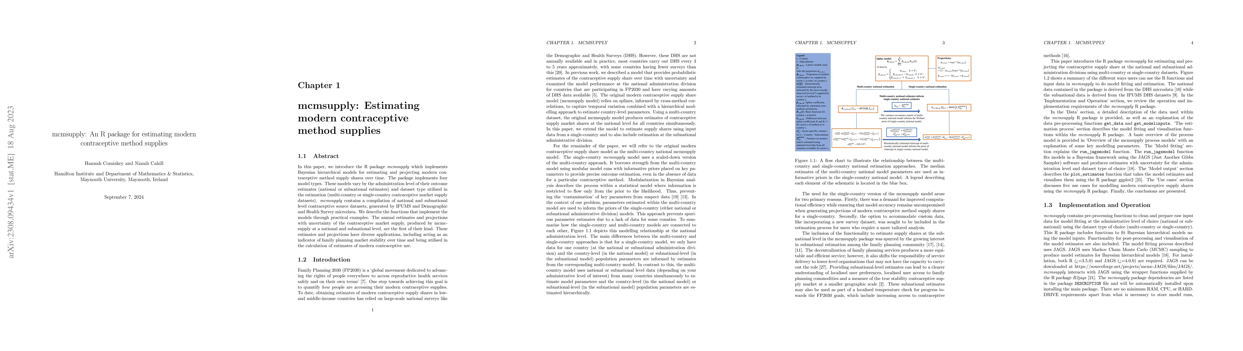 Thumbnail for mcmsupply: An R Package for Estimating Contraceptive Method Market
  Supply Shares