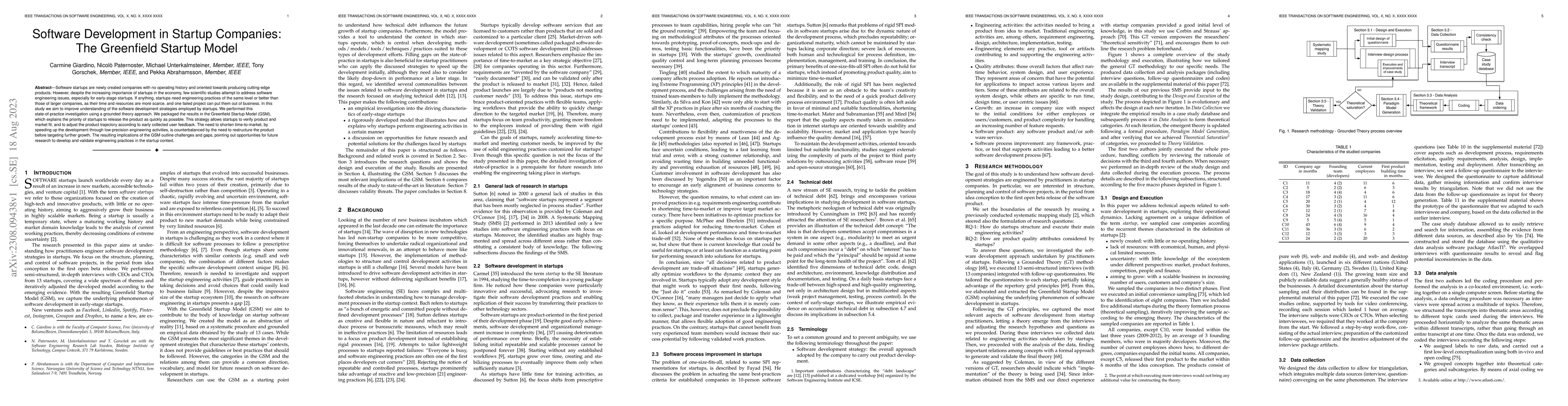 Thumbnail for Software Development in Startup Companies: The Greenfield Startup Model