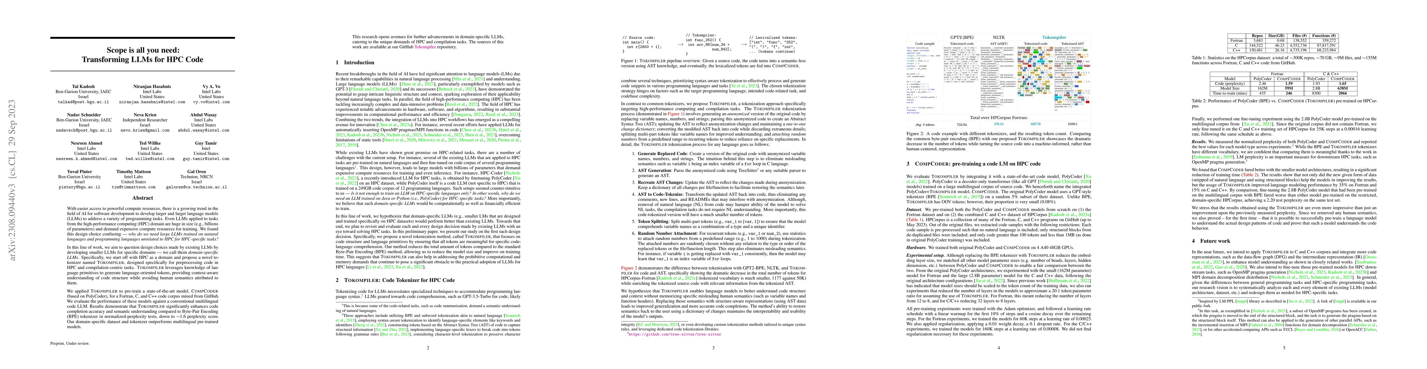 Thumbnail for Scope is all you need: Transforming LLMs for HPC Code