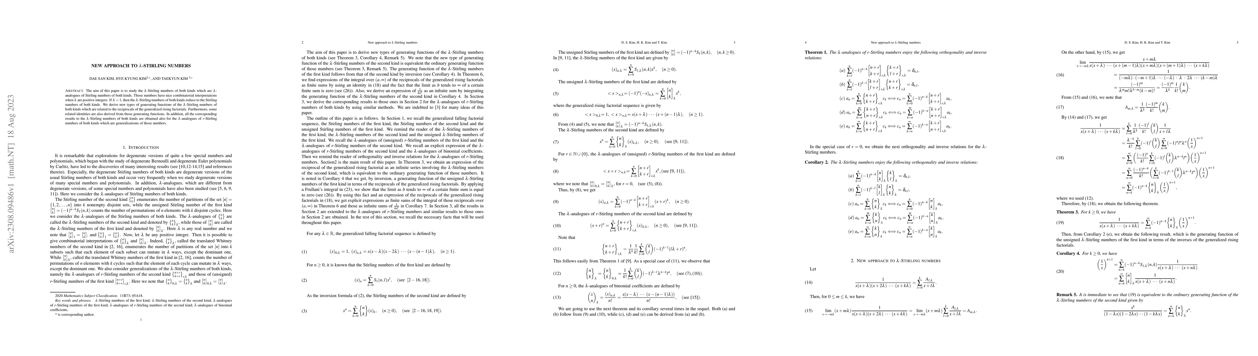 Thumbnail for New approach to $\lambda$-stirling numbers