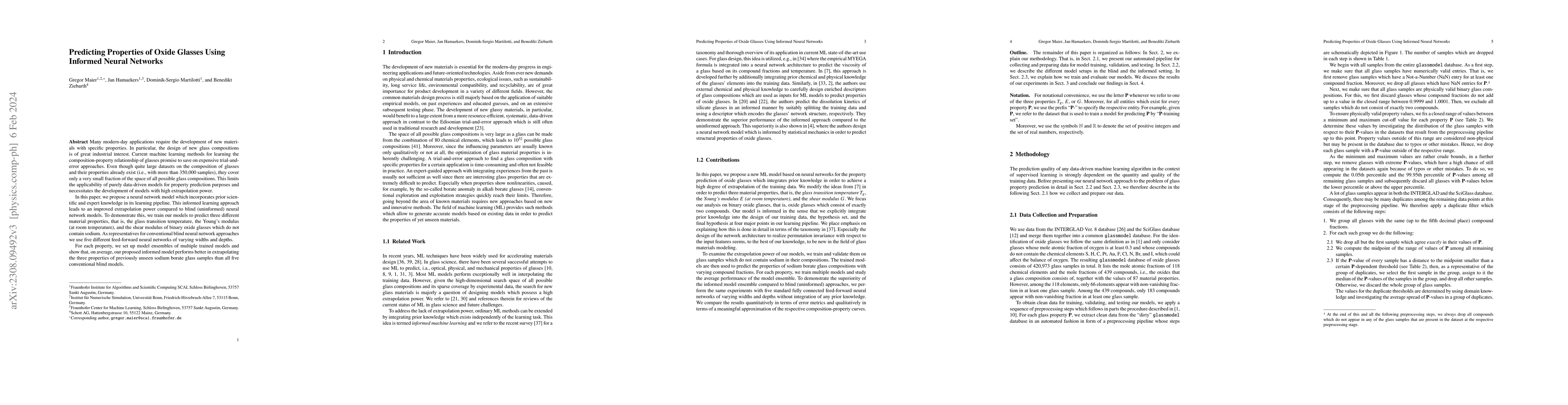 Thumbnail for Predicting Properties of Oxide Glasses Using Informed Neural Networks