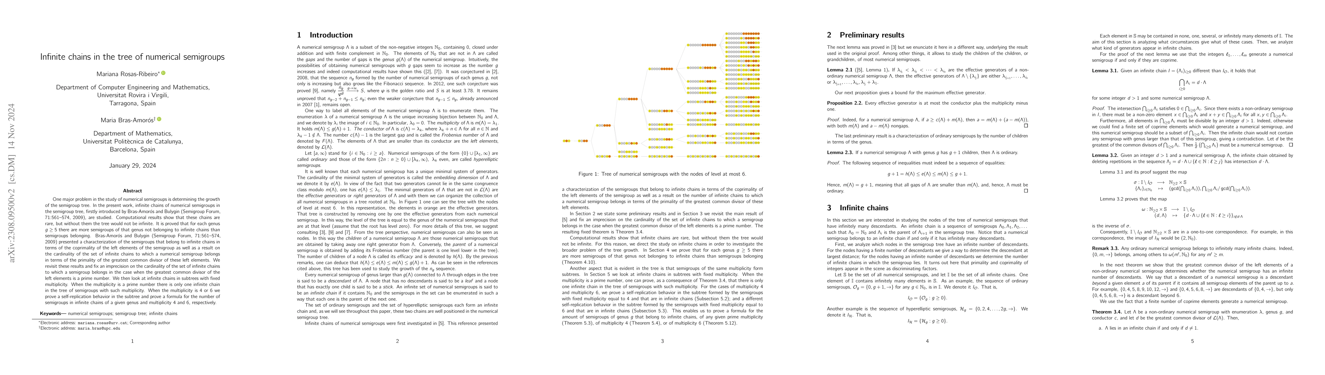 Thumbnail for Infinite chains in the tree of numerical semigroups