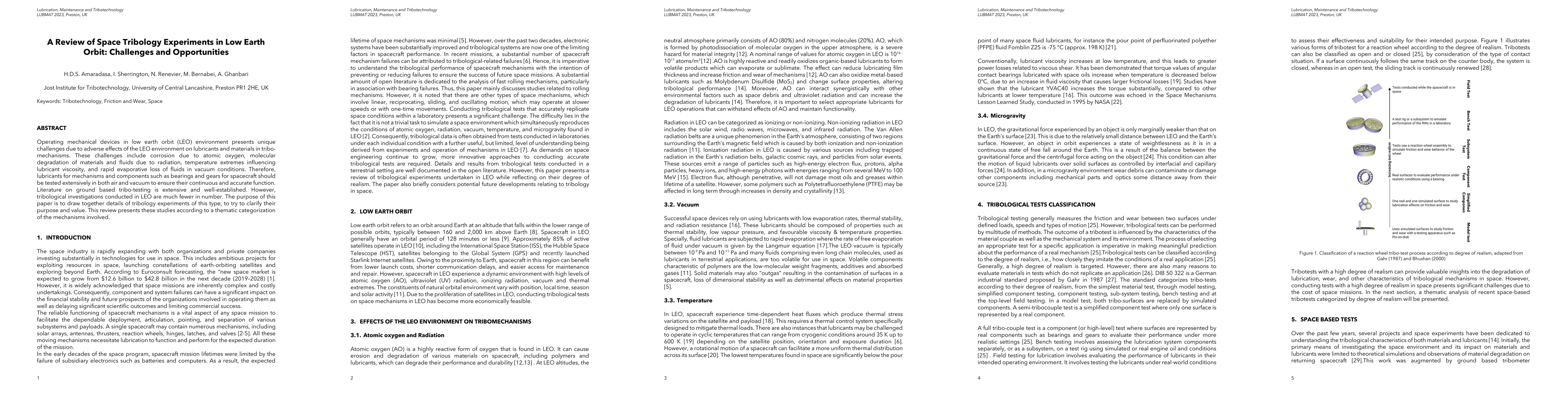 Thumbnail for A Review of Space Tribology Experiments in Low Earth Orbit: Challenges
  and Opportunities