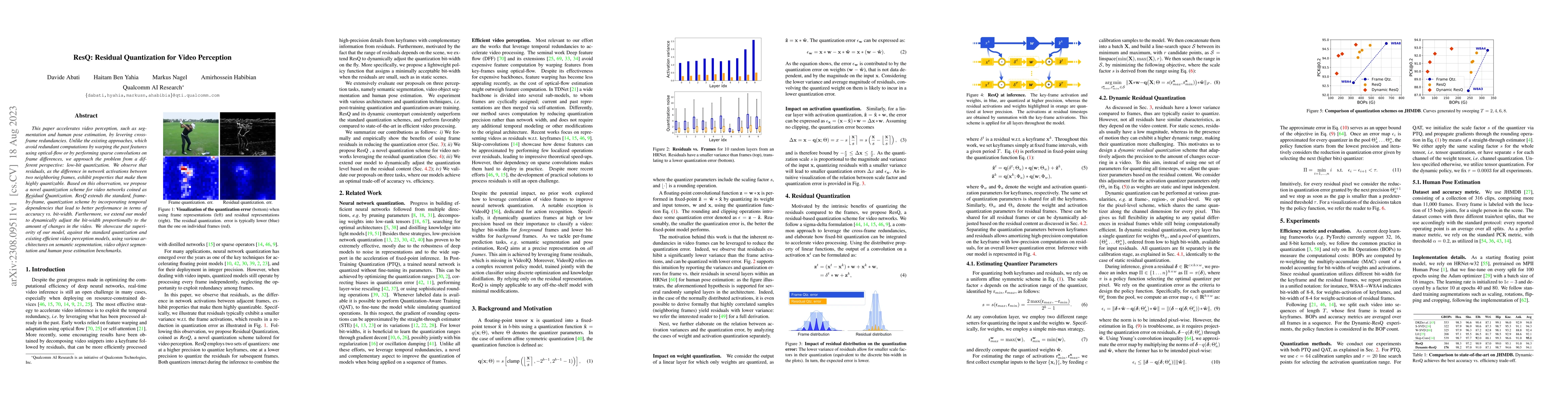 Thumbnail for ResQ: Residual Quantization for Video Perception