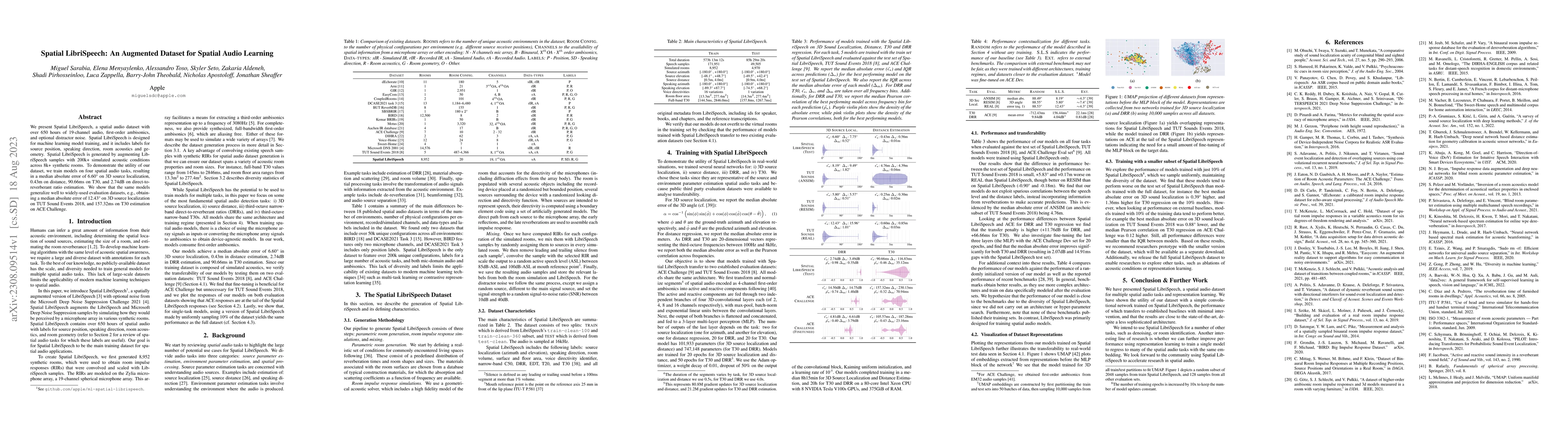 Thumbnail for Spatial LibriSpeech: An Augmented Dataset for Spatial Audio Learning