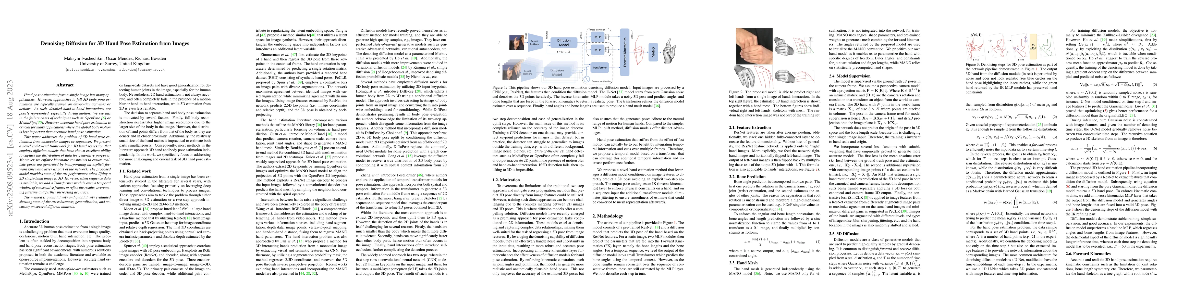 Thumbnail for Denoising Diffusion for 3D Hand Pose Estimation from Images