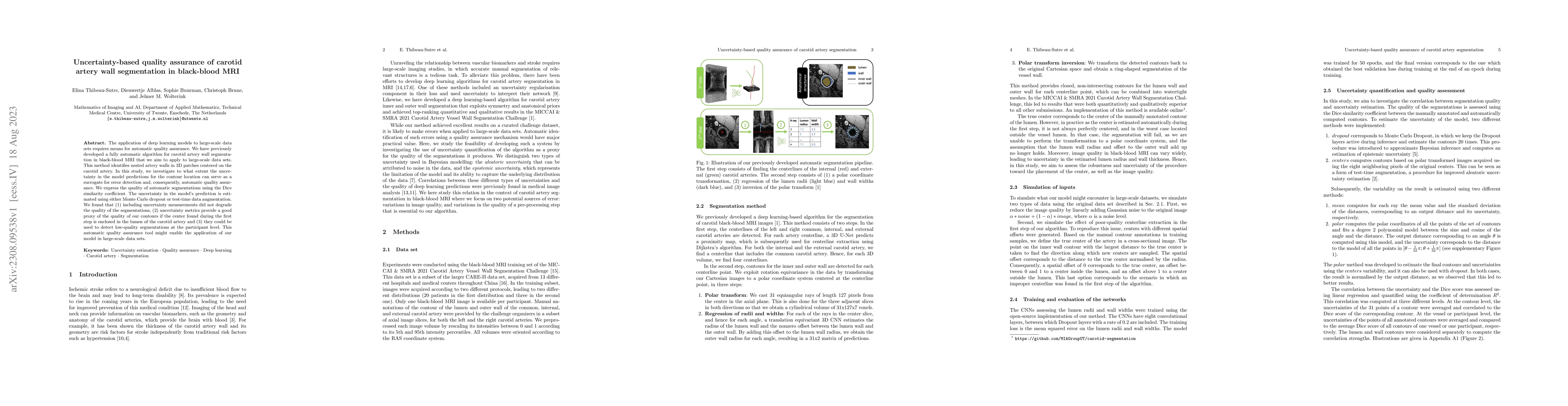Thumbnail for Uncertainty-based quality assurance of carotid artery wall segmentation
  in black-blood MRI