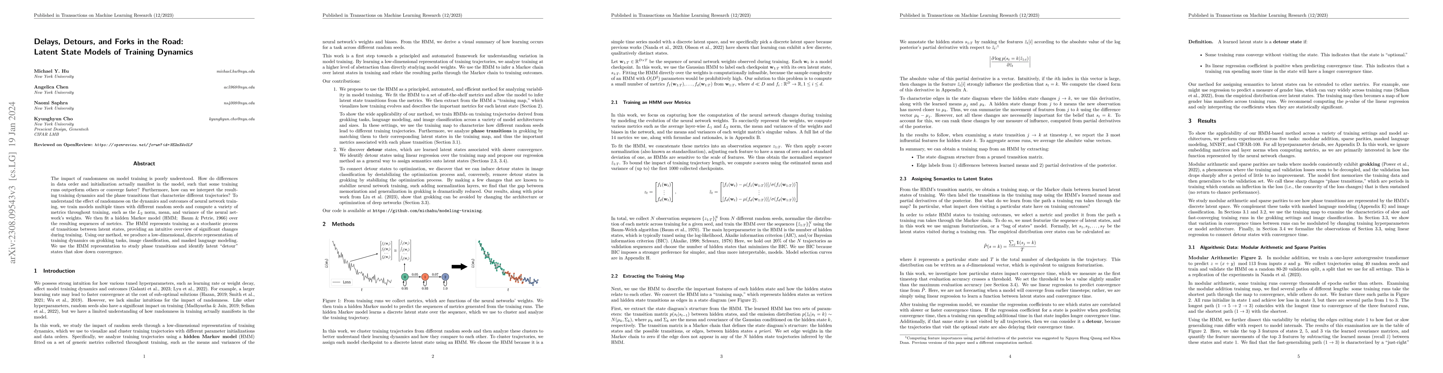 Thumbnail for Latent State Models of Training Dynamics