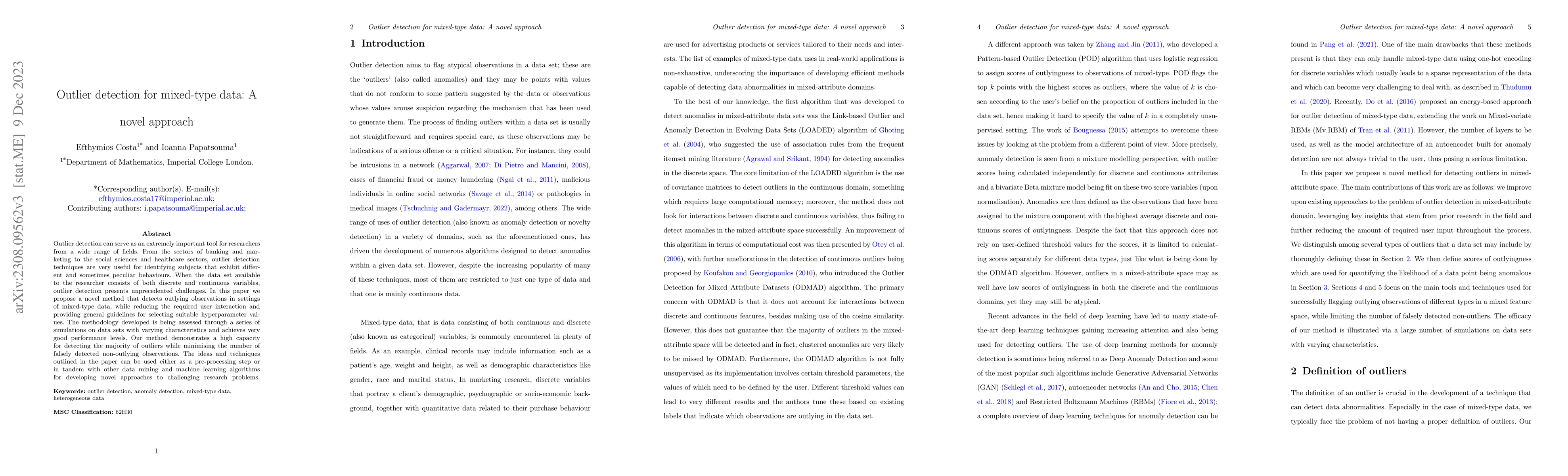 Thumbnail for Outlier detection for mixed-type data: A novel approach