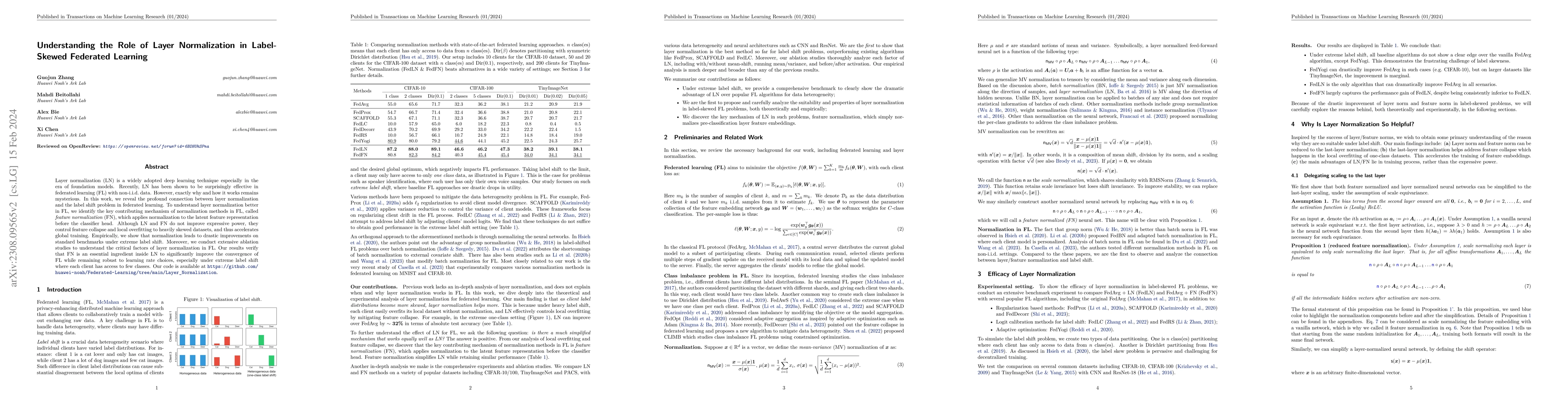 Thumbnail for Understanding the Role of Layer Normalization in Label-Skewed Federated
  Learning