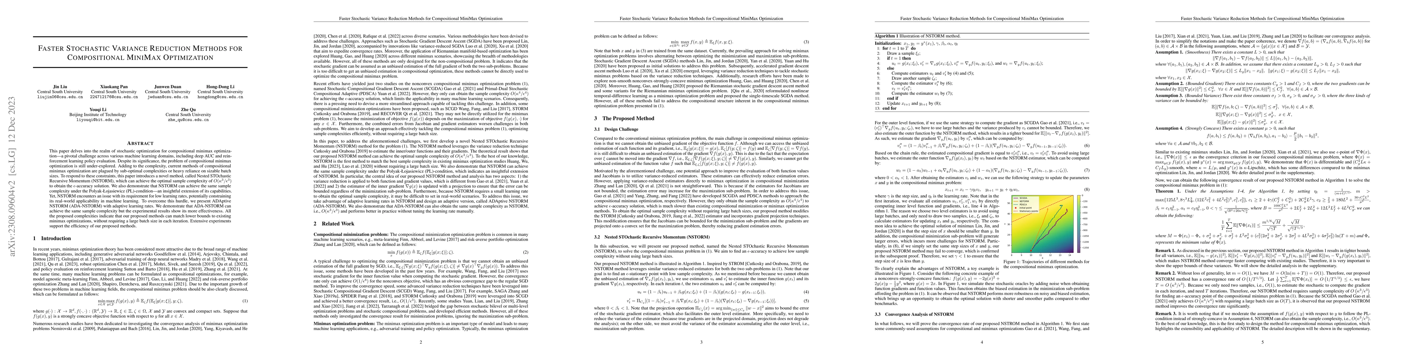 Thumbnail for Faster Stochastic Variance Reduction Methods for Compositional MiniMax
  Optimization