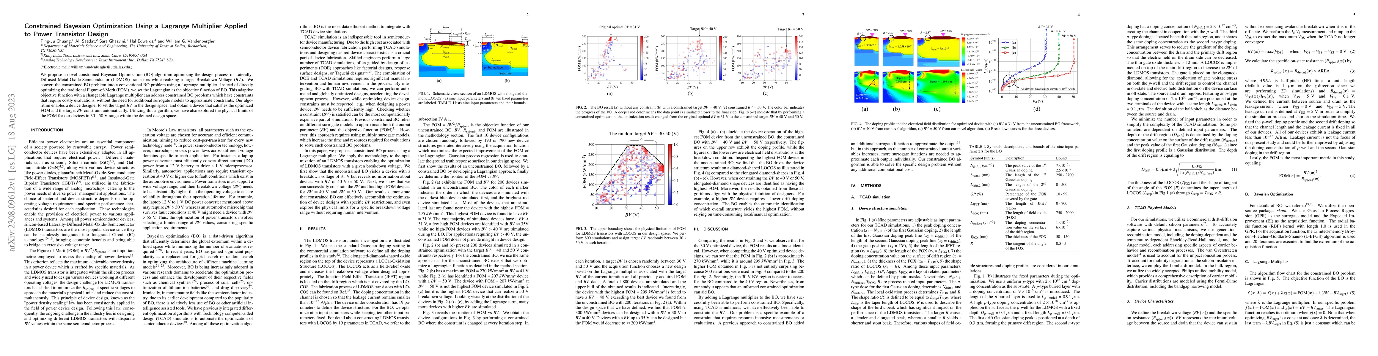 Thumbnail for Constrained Bayesian Optimization Using a Lagrange Multiplier Applied to
  Power Transistor Design