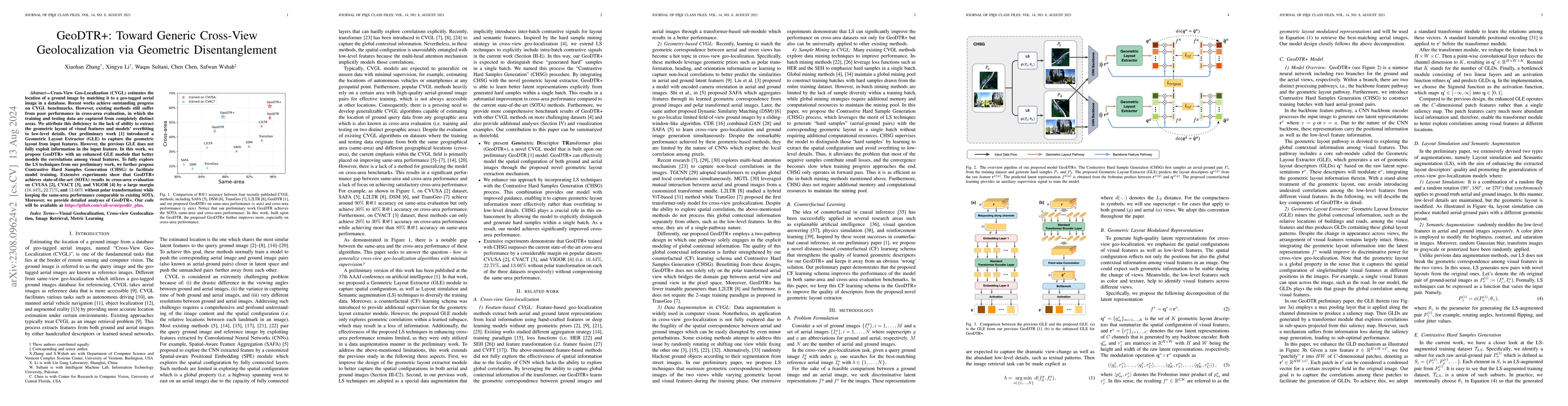 Thumbnail for GeoDTR+: Toward generic cross-view geolocalization via geometric
  disentanglement