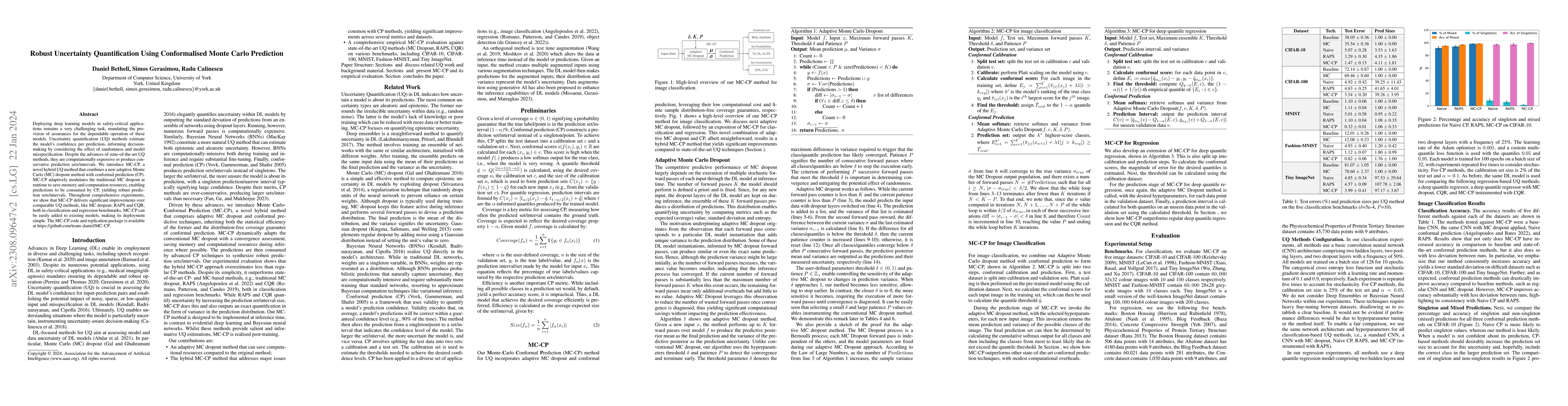 Thumbnail for Robust Uncertainty Quantification Using Conformalised Monte Carlo
  Prediction