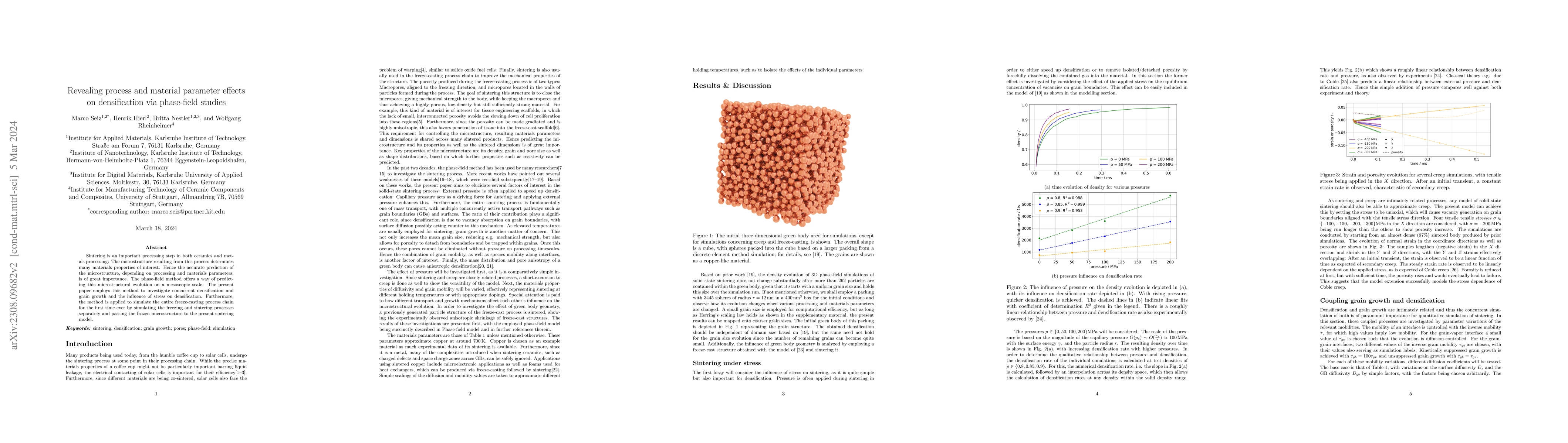 Thumbnail for Revealing process and material parameter effects on densification via
  phase-field studies