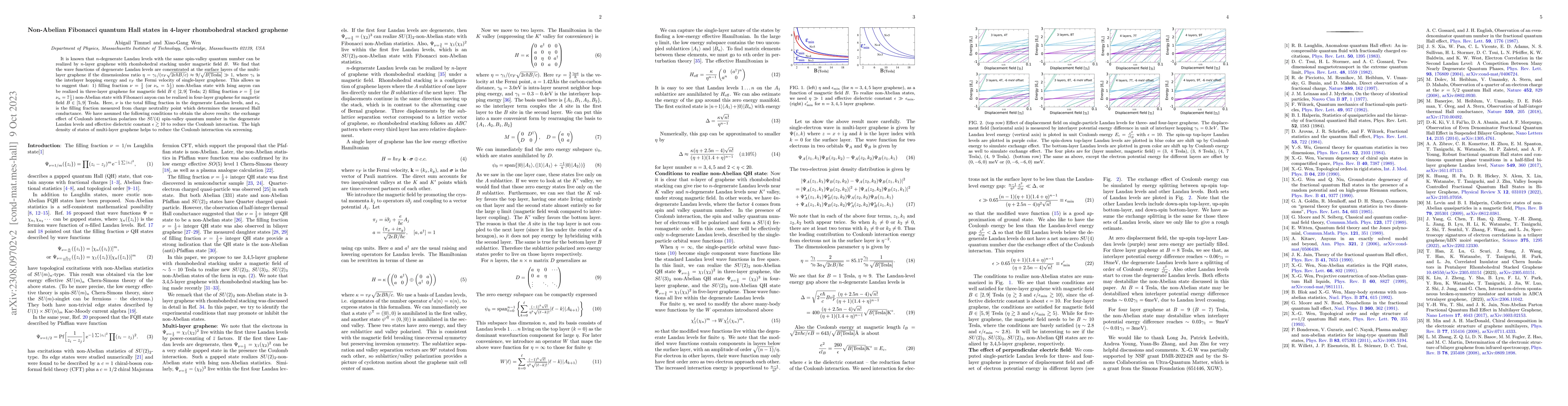 Thumbnail for Non-Abelian Fibonacci quantum Hall states in 4-layer rhombohedral
  stacked graphene