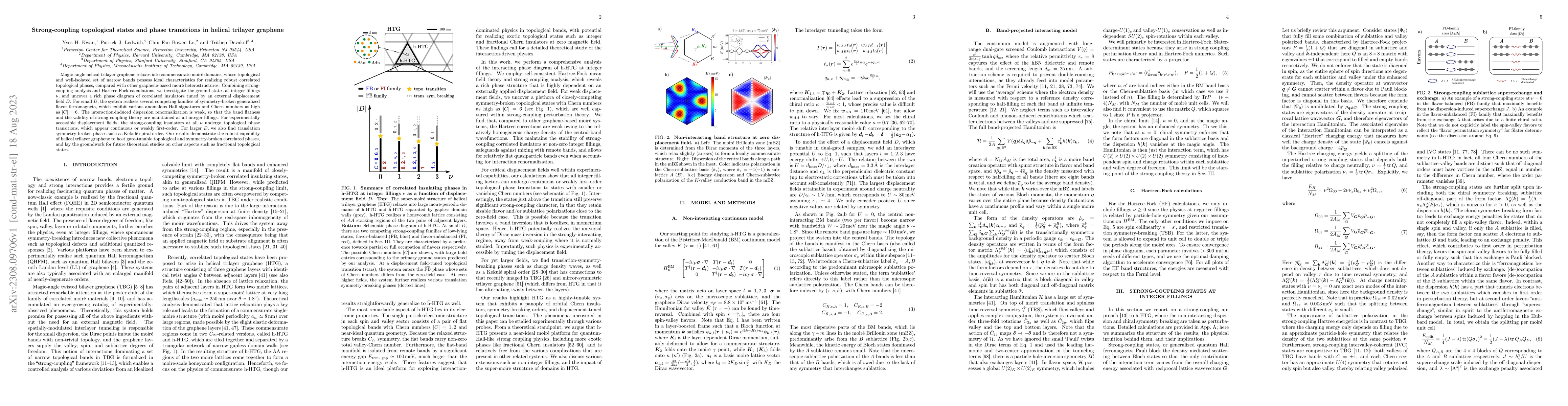 Thumbnail for Strong-coupling topological states and phase transitions in helical
  trilayer graphene