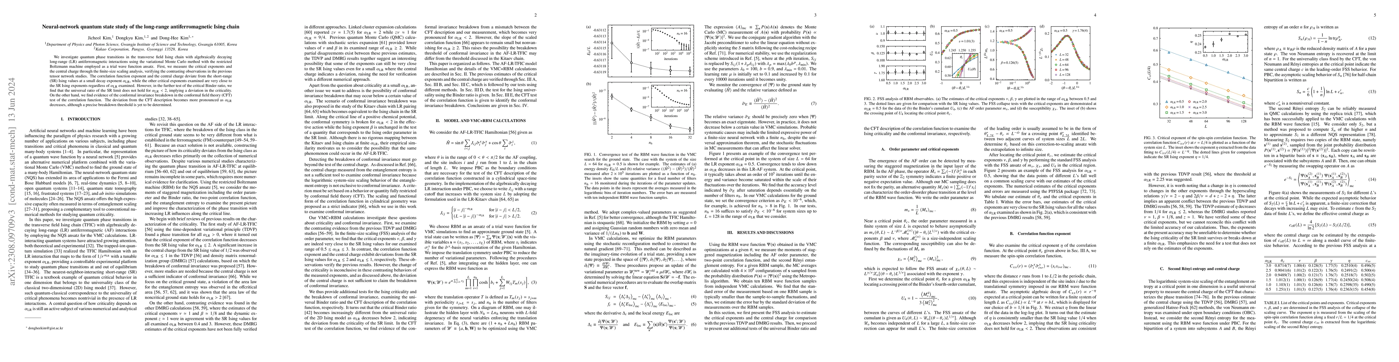 Thumbnail for Neural-network quantum state study of the long-range antiferromagnetic
  Ising chain