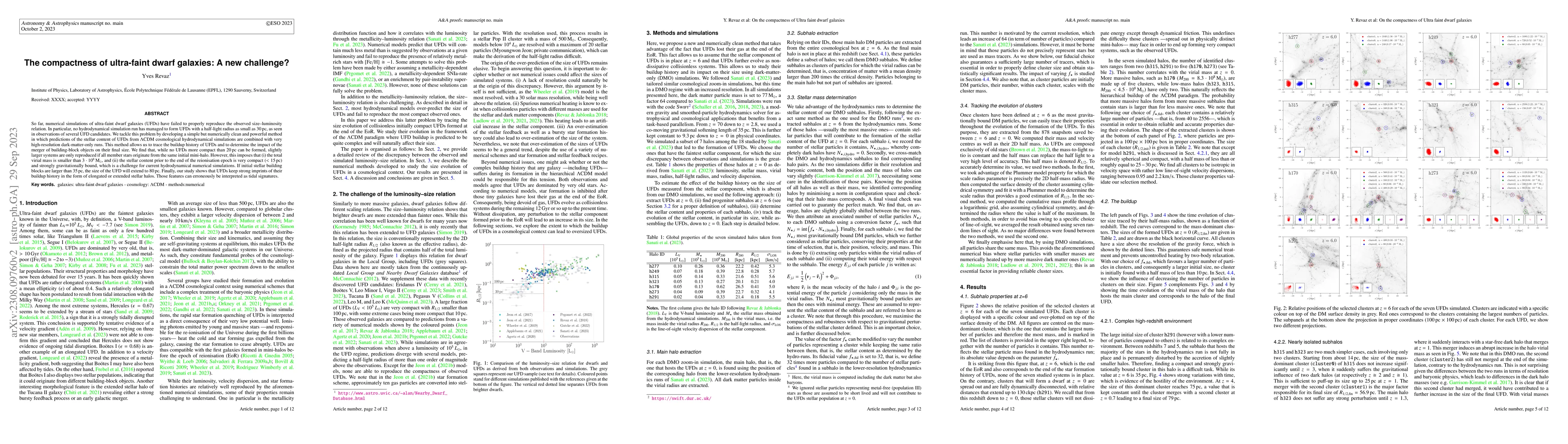 Thumbnail for The compactness of ultra faint dwarf galaxies : a new challenge ?