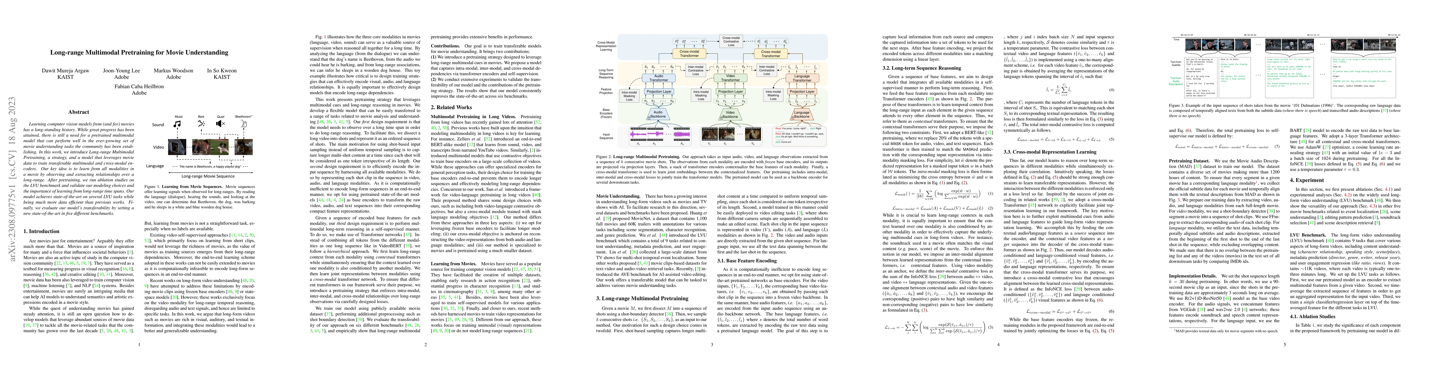 Thumbnail for Long-range Multimodal Pretraining for Movie Understanding