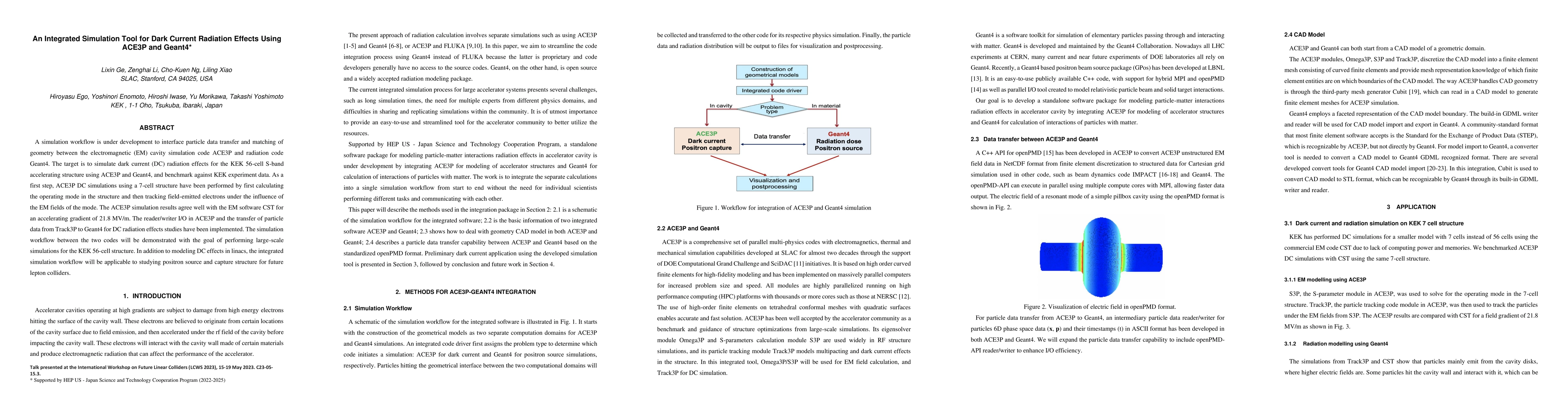 Thumbnail for An Integrated Simulation Tool for Dark Current Radiation Effects Using
  ACE3P and Geant4