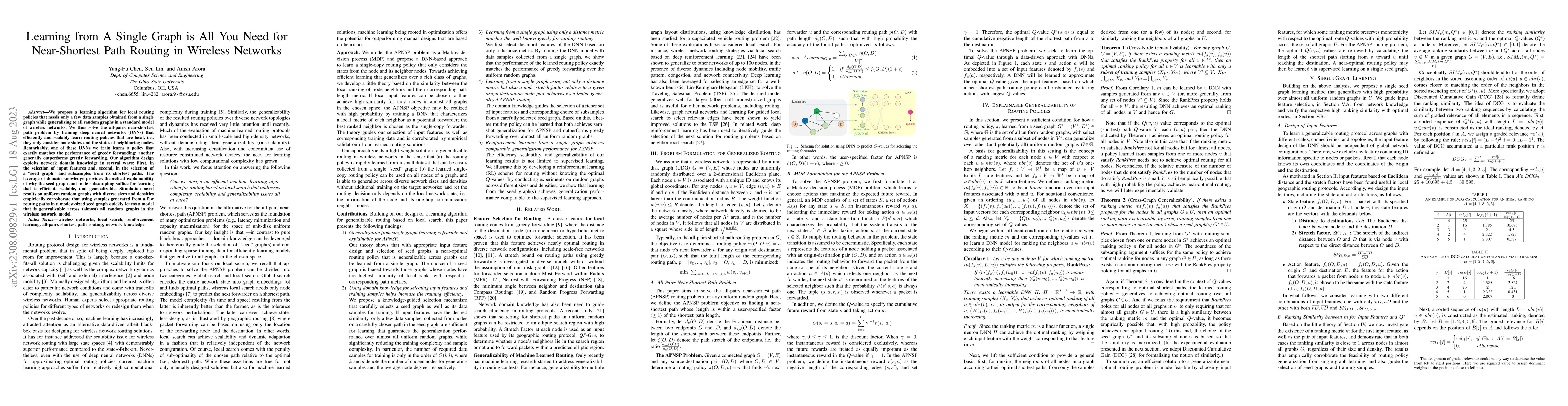Thumbnail for Learning from A Single Graph is All You Need for Near-Shortest Path
  Routing in Wireless Networks