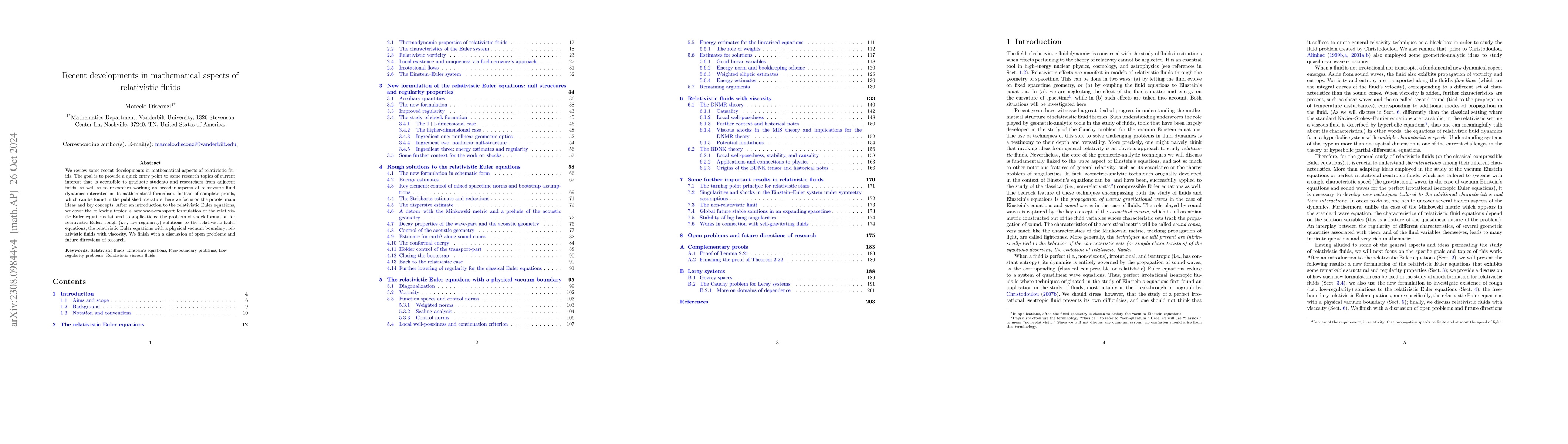 Thumbnail for Recent developments in mathematical aspects of relativistic fluids