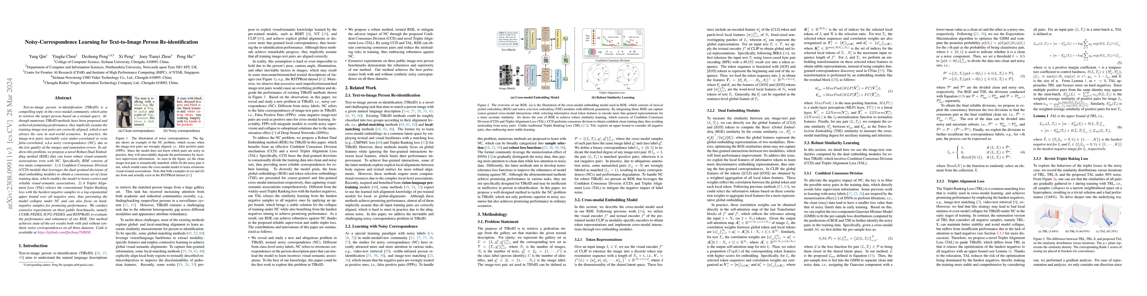 Thumbnail for Noisy-Correspondence Learning for Text-to-Image Person Re-identification
