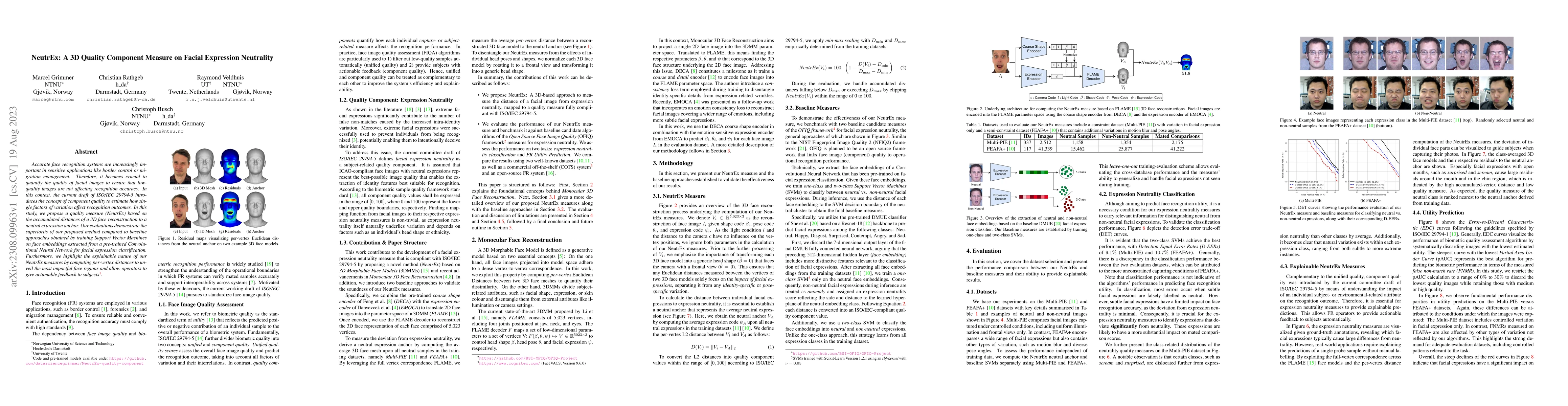 Thumbnail for NeutrEx: A 3D Quality Component Measure on Facial Expression Neutrality