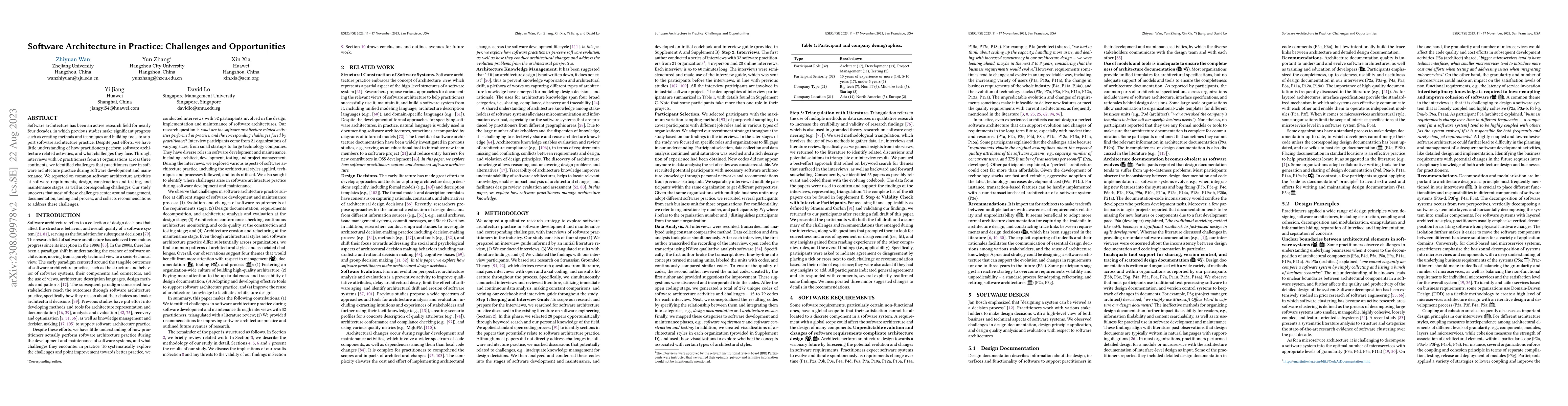 Thumbnail for Software Architecture in Practice: Challenges and Opportunities