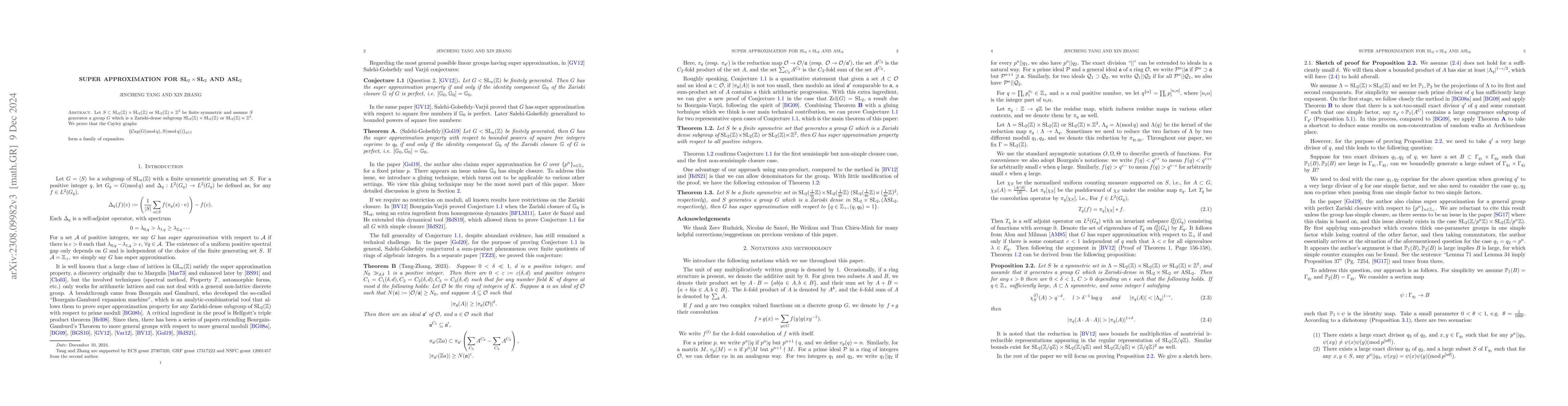 Thumbnail for Super approximation for $\text{SL}_2(\mathbb Z/q\mathbb Z)\times
  \text{SL}_2(\mathbb Z/q\mathbb Z)$