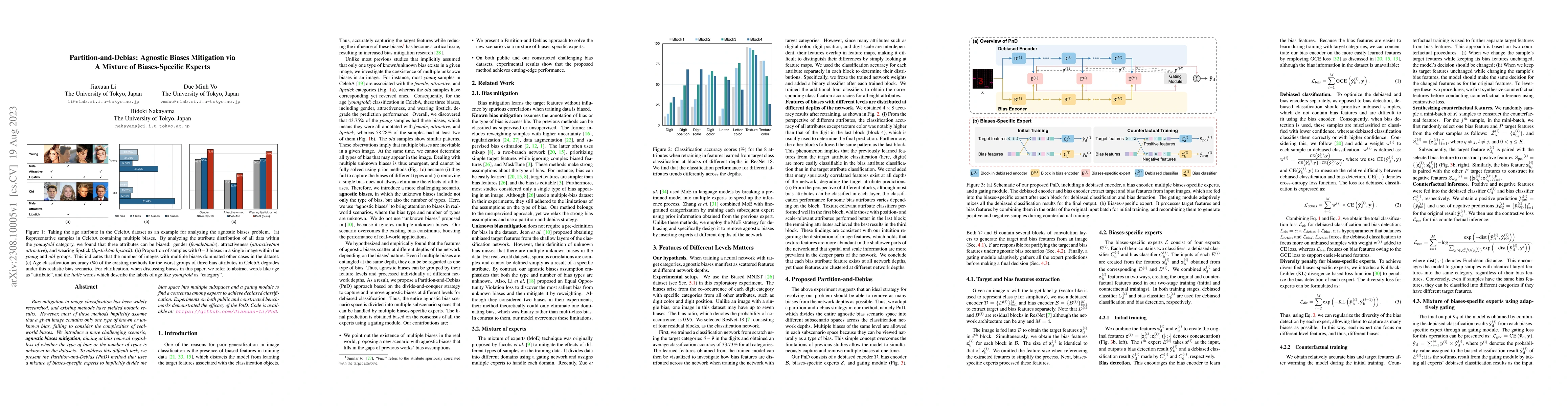 Thumbnail for Partition-and-Debias: Agnostic Biases Mitigation via A Mixture of
  Biases-Specific Experts