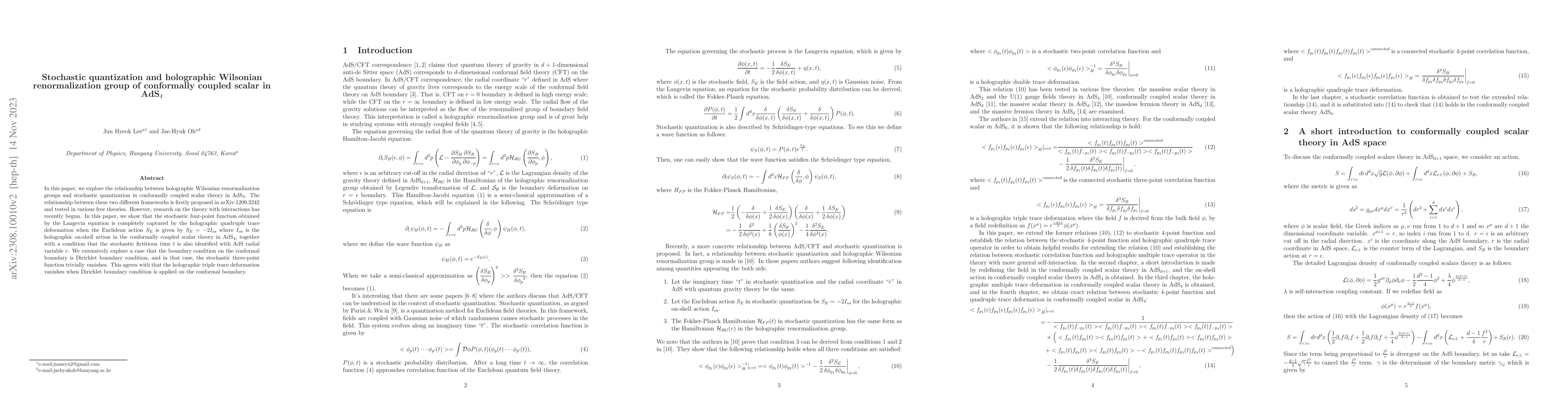 Thumbnail for Stochastic quantization and holographic Wilsonian renormalization group
  of conformally coupled scalar in AdS$_{4}$