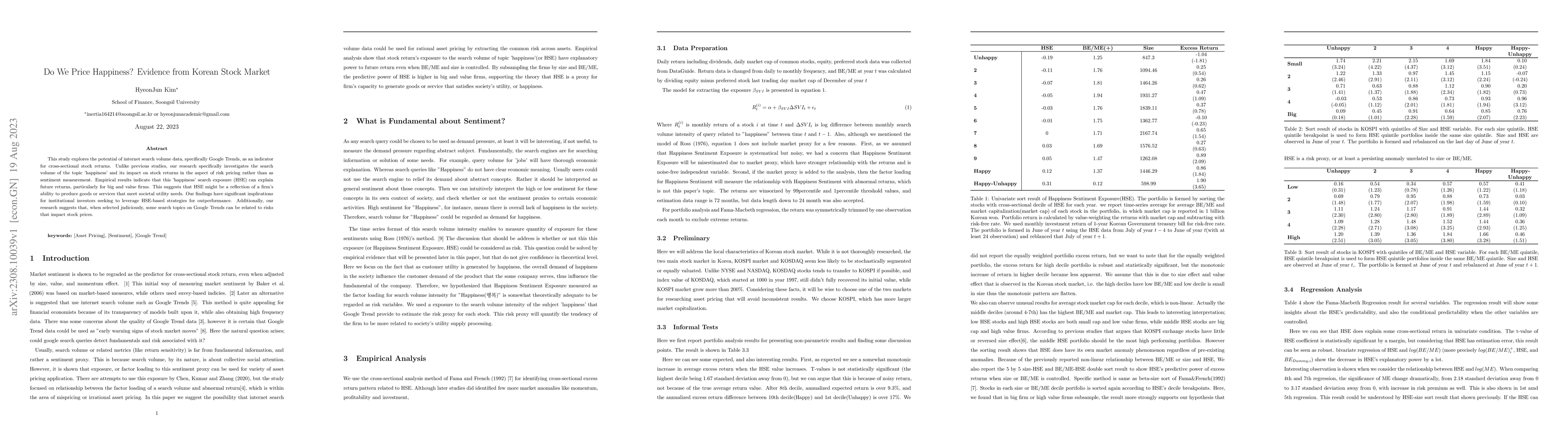 Thumbnail for Do We Price Happiness? Evidence from Korean Stock Market