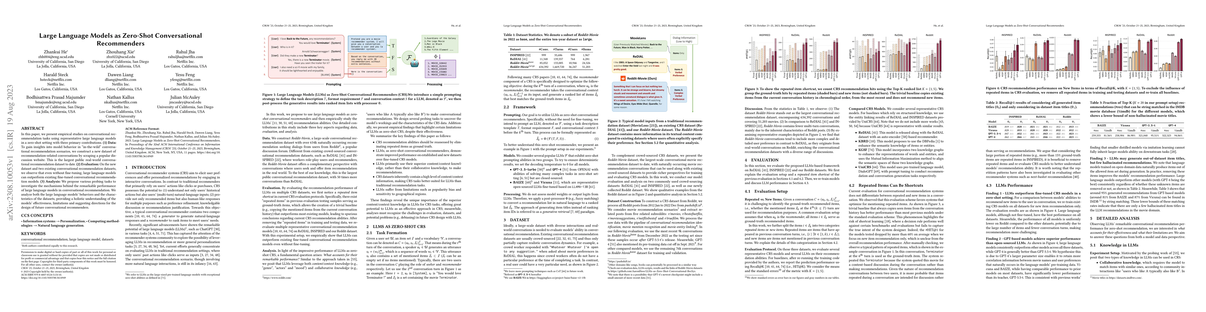 Thumbnail for Large Language Models as Zero-Shot Conversational Recommenders