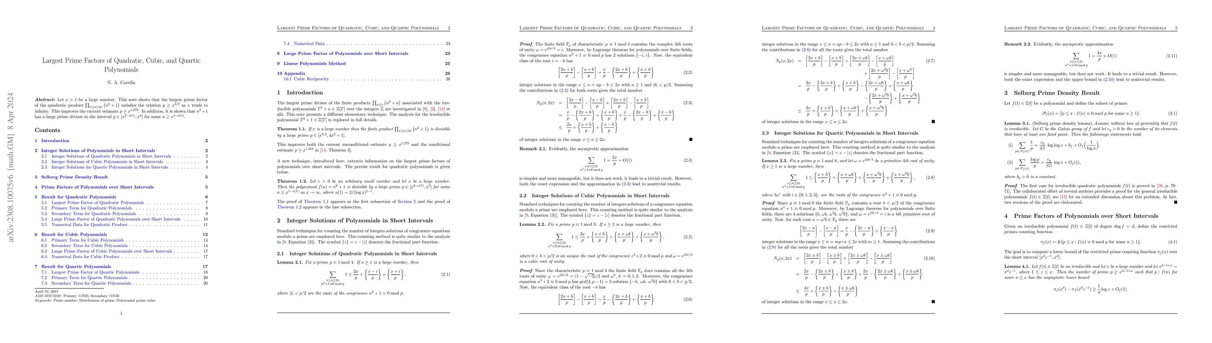 Thumbnail for Largest Prime Factors of Polynomials