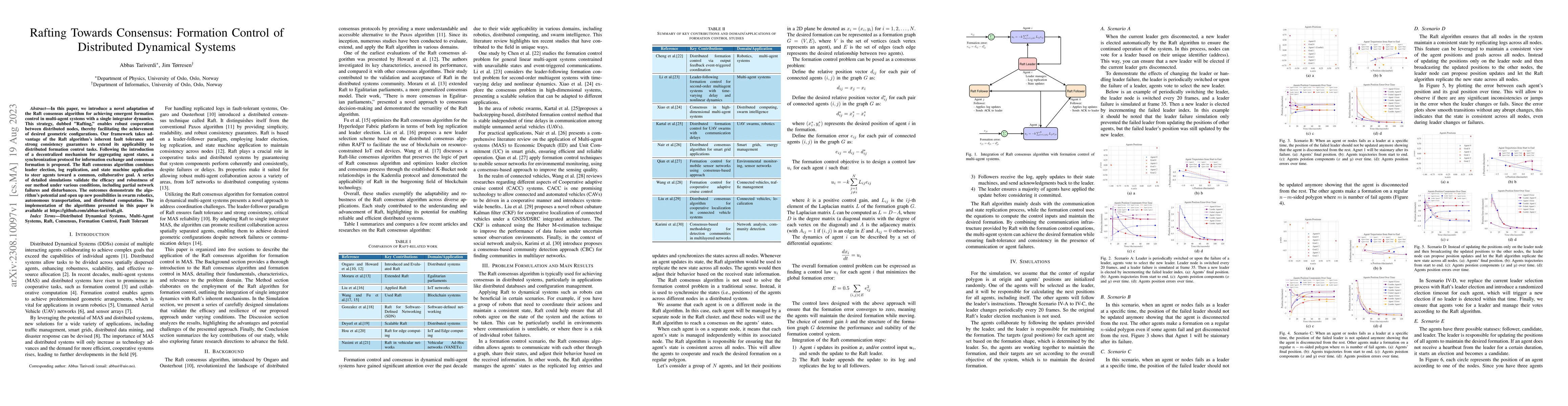 Thumbnail for Rafting Towards Consensus: Formation Control of Distributed Dynamical
  Systems