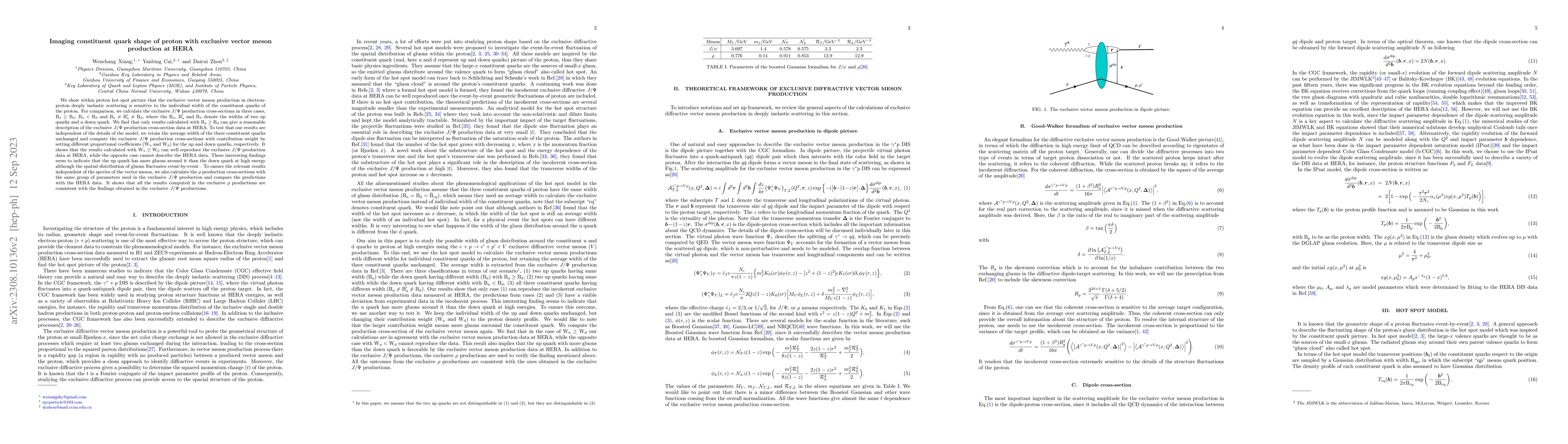Thumbnail for Imaging constituent quark shape of proton with exclusive vector meson
  production at HERA