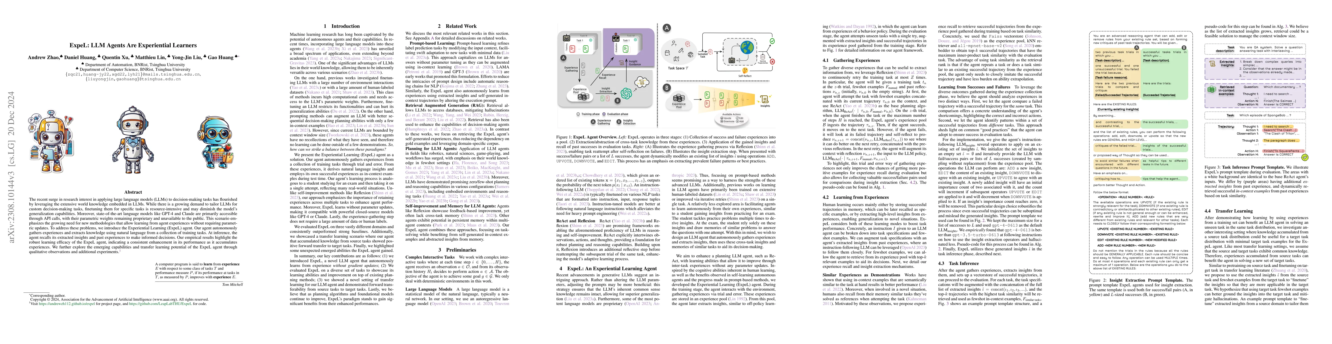 Thumbnail for ExpeL: LLM Agents Are Experiential Learners