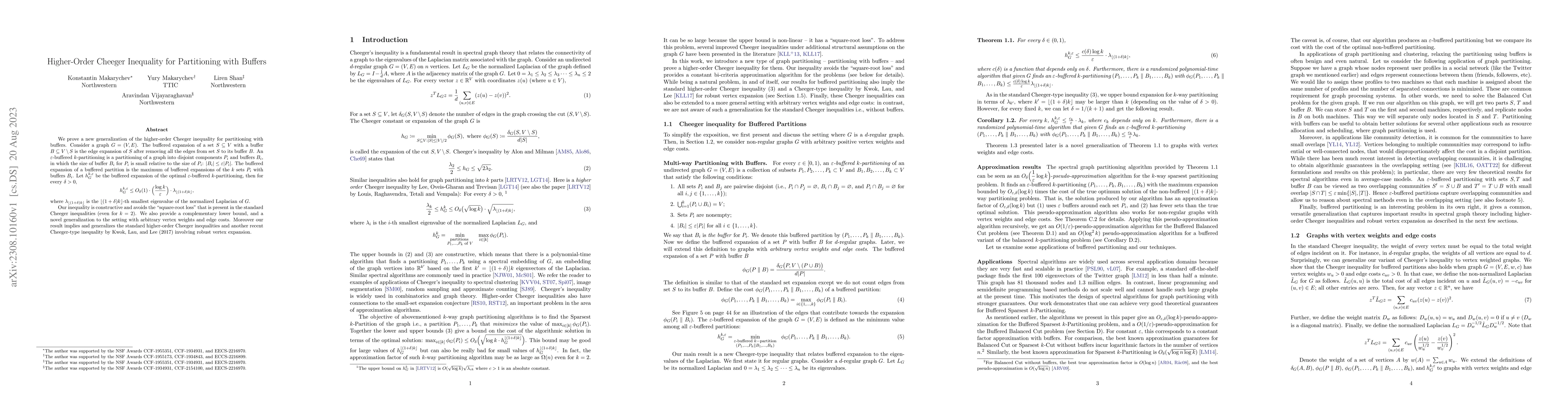 Thumbnail for Higher-Order Cheeger Inequality for Partitioning with Buffers