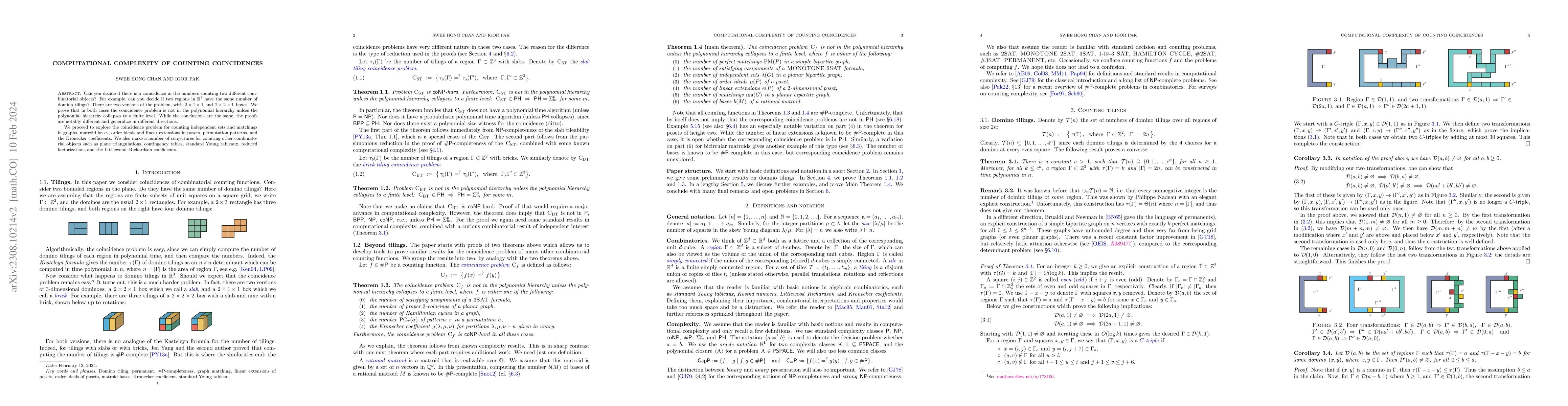 Thumbnail for Computational complexity of counting coincidences