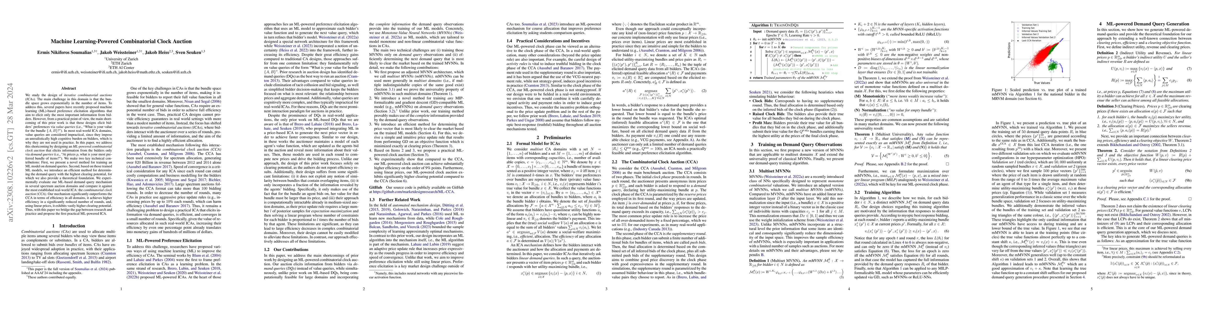 Thumbnail for Machine Learning-Powered Combinatorial Clock Auction