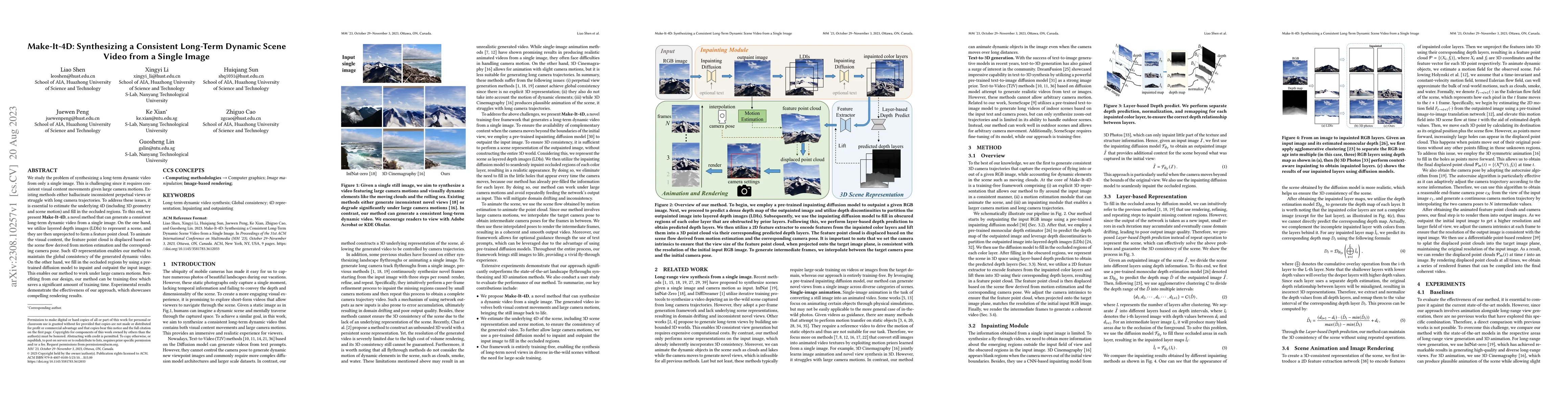 Thumbnail for Make-It-4D: Synthesizing a Consistent Long-Term Dynamic Scene Video from
  a Single Image