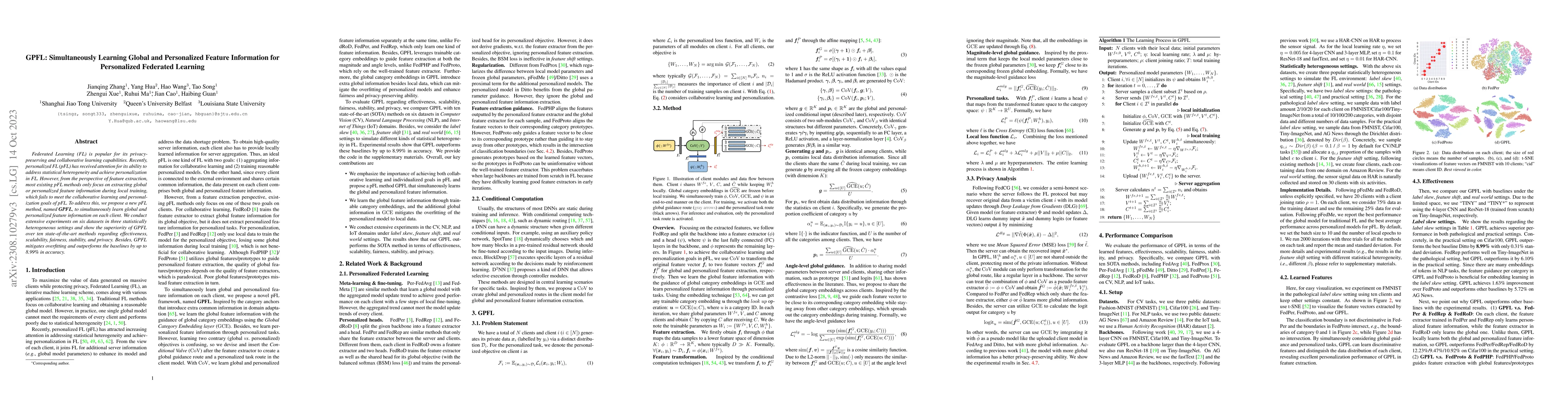 Thumbnail for GPFL: Simultaneously Learning Global and Personalized Feature
  Information for Personalized Federated Learning