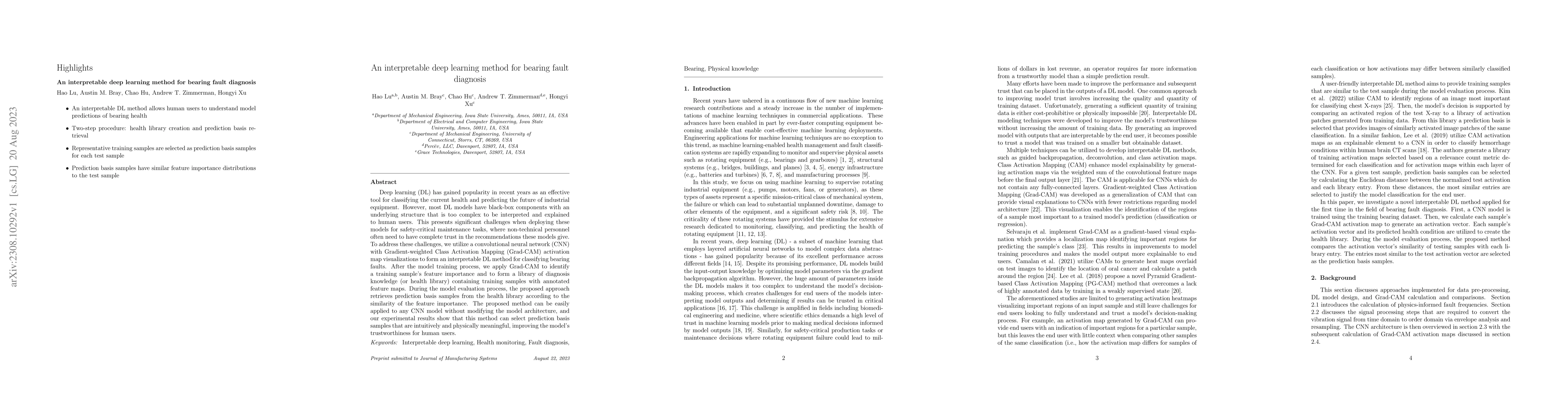Thumbnail for An interpretable deep learning method for bearing fault diagnosis
