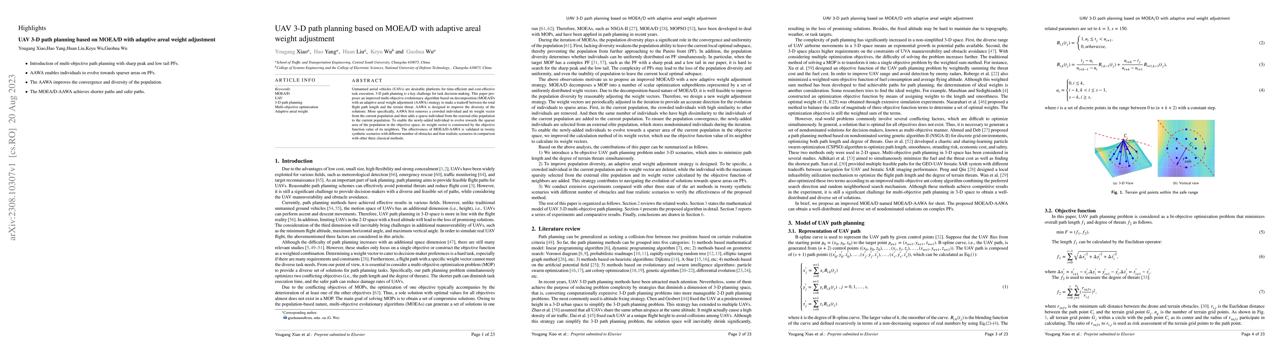 Thumbnail for UAV 3-D path planning based on MOEA/D with adaptive areal weight
  adjustment