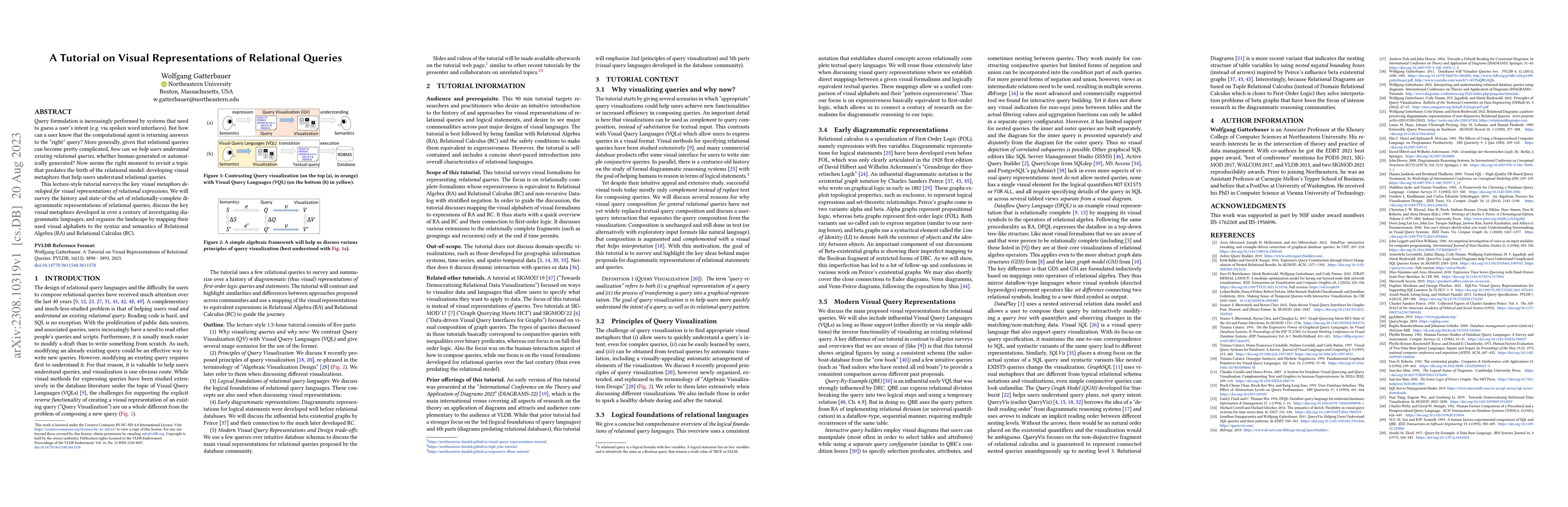 Thumbnail for A Tutorial on Visual Representations of Relational Queries