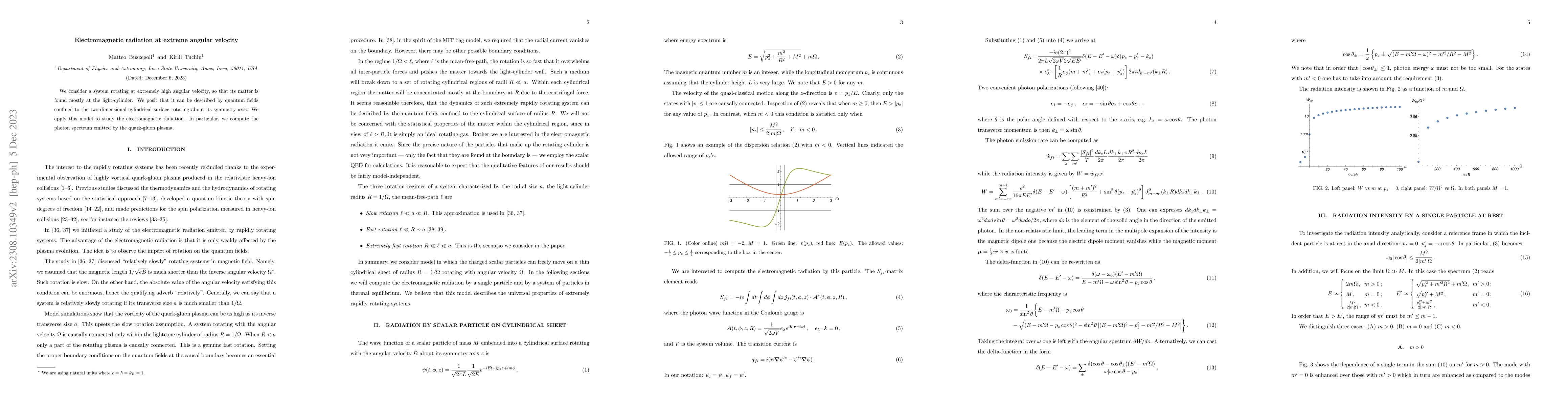 Thumbnail for Electromagnetic radiation at extreme angular velocity
