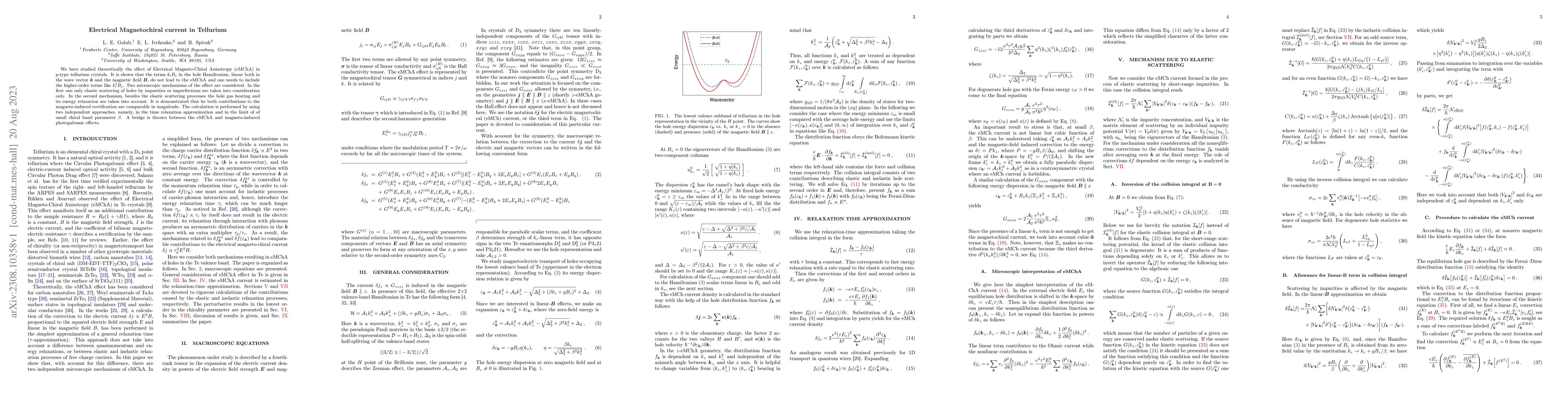 Thumbnail for Electrical Magnetochiral current in Tellurium